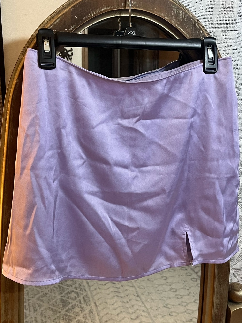Hollister Lavender Satin Mini Skirt